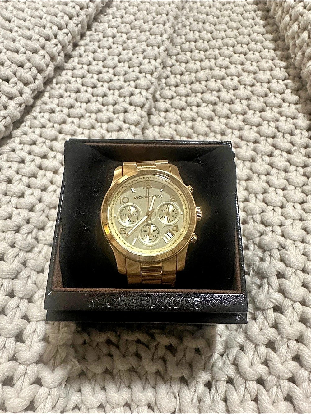 Michael Kors Runway Chronograph Gold-Tone Watch MK5055